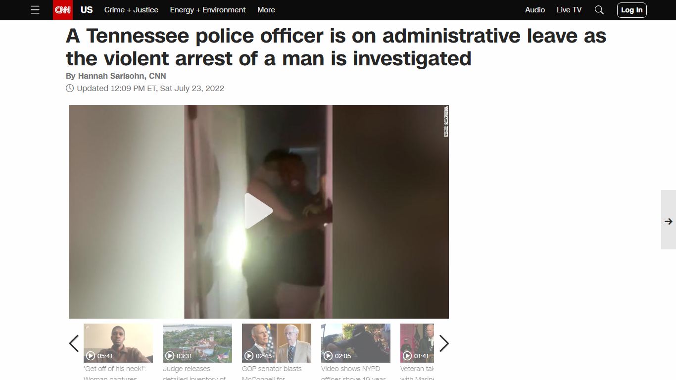 Brandon Calloway arrest: A Tennessee police officer is on ...