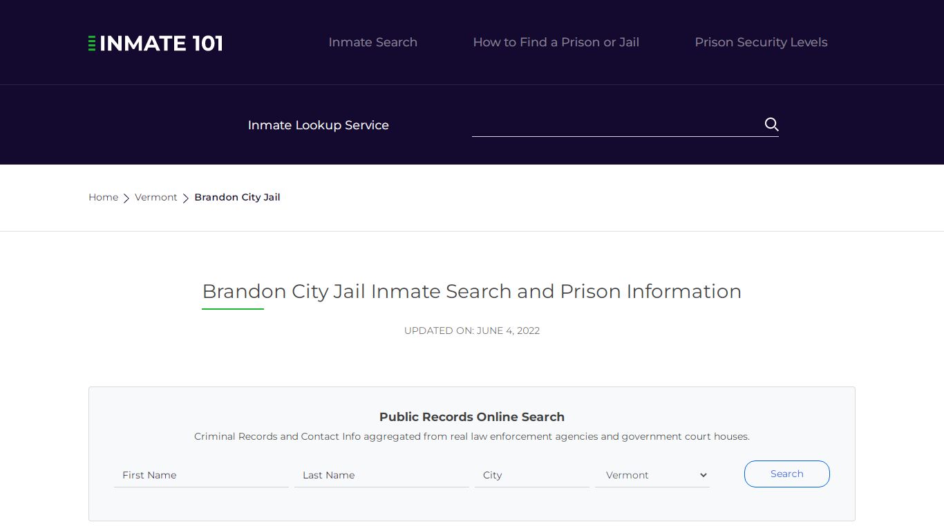 Brandon City Jail Inmate Search and Prison Information